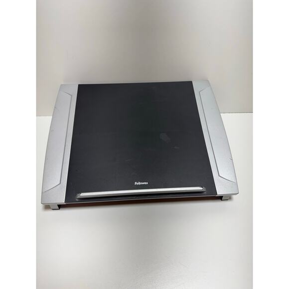 Fellowes Computer Lap Top Stand Black Silver Cosmetic Signs of Wear 15X11X4 - Picture 2 of 12